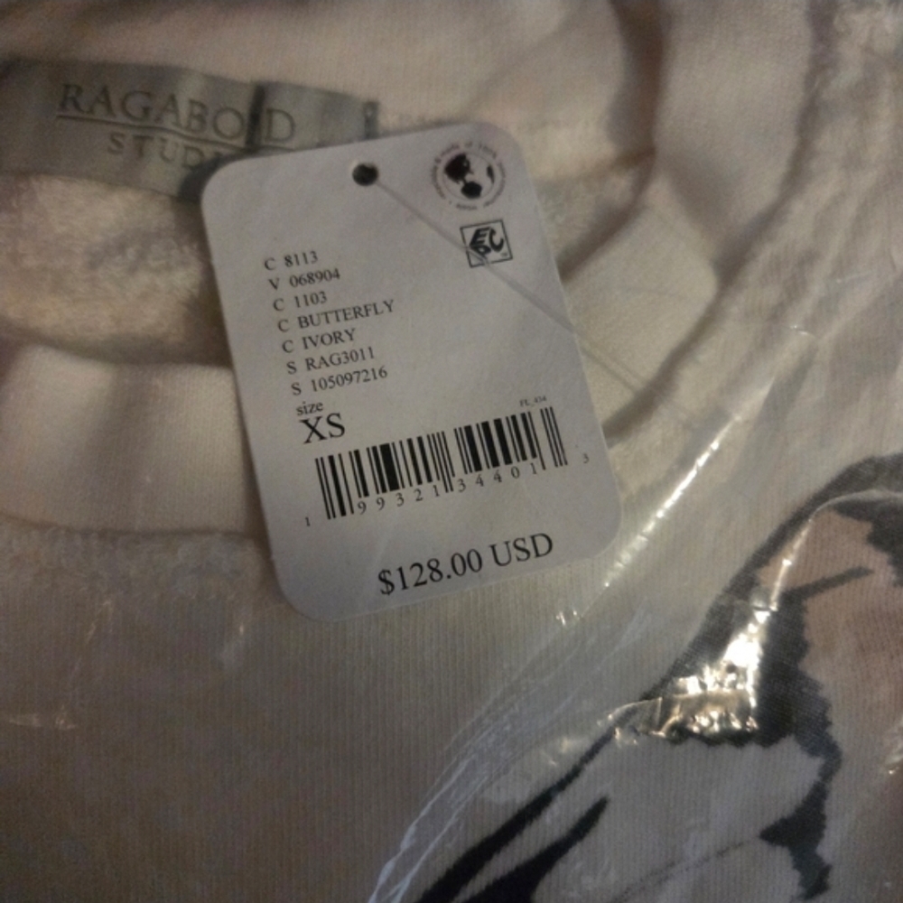 Ragabond Studio x Free People Midnight Sweatshirt Butterfly Ivory  - Picture 5 of 5